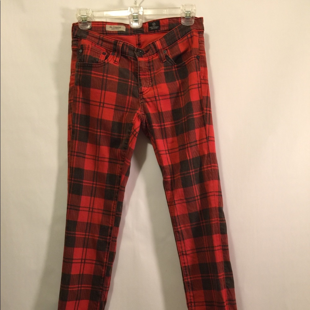 Adriano Goldschmied Black & Red leggings sz 26 reg